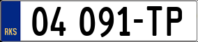 Trailer License Plate